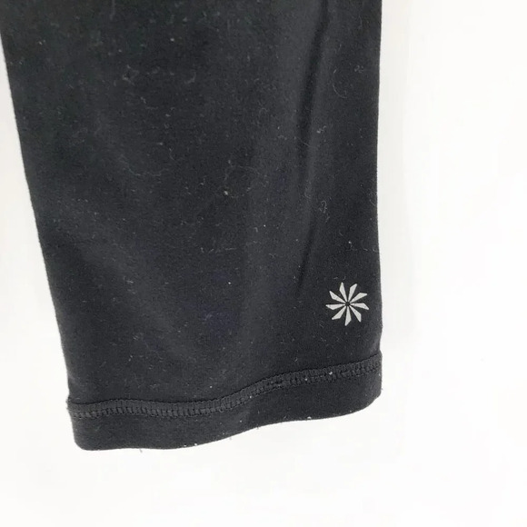 Athleta Girls Black Cropped Athletic Leggings Size 7 - Picture 4 of 5